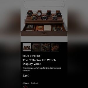 BRAND NEW In BOX Holme & Hadfield Watch Display Valet